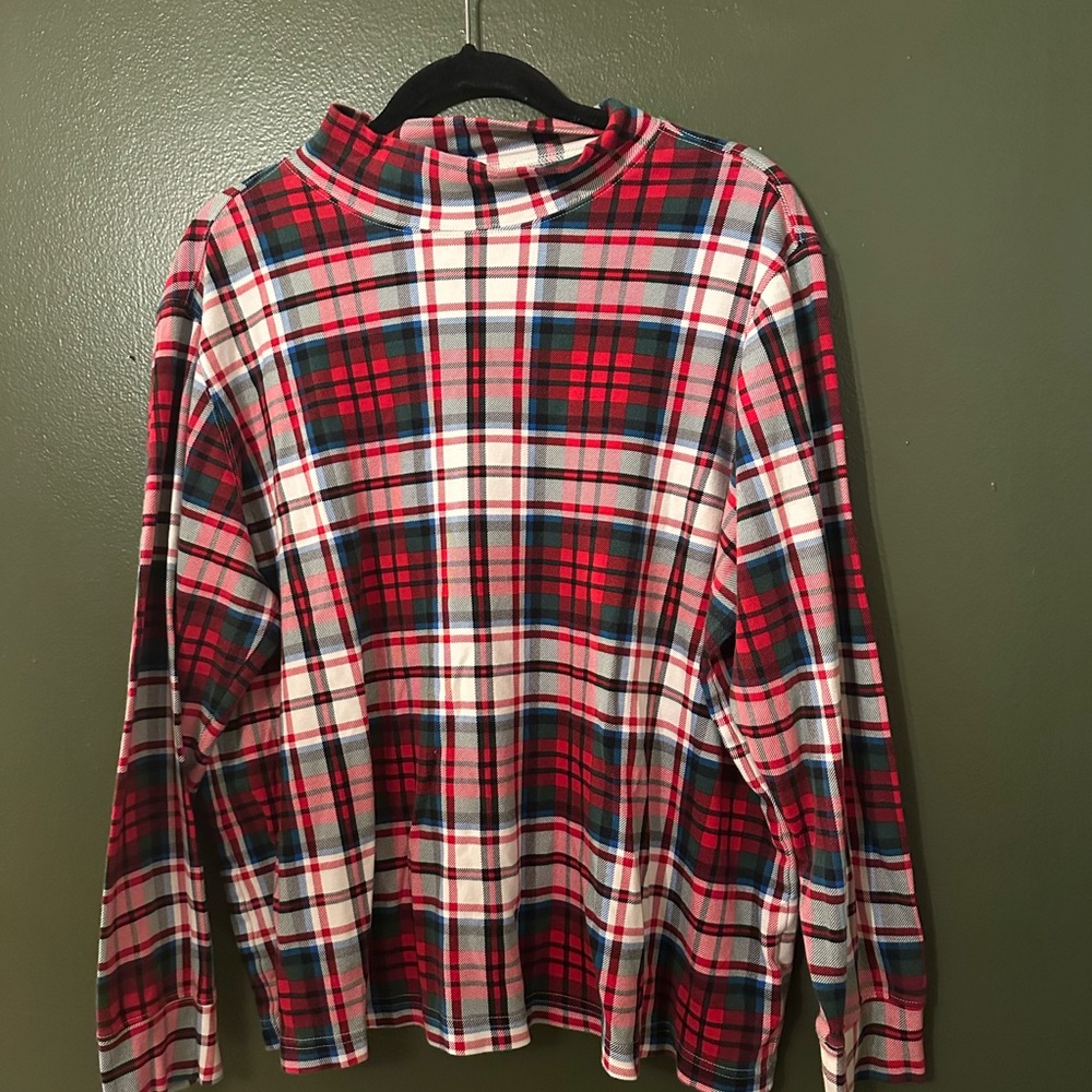 Lands' End Multicolor Plaid Shirt